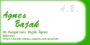 agnes bajak business card