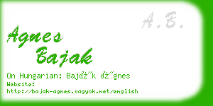 agnes bajak business card